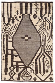  Moroccan Berber - Afghanistan Rug 196X298 Authentic
 Modern Handknotted Black/Dark Beige/Dark Brown (Wool, Afghanistan)