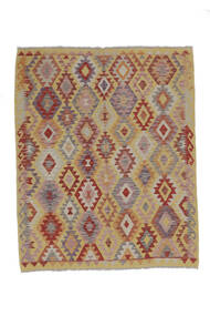  Kilim Afghan Old Style Rug 152X193 Authentic
 Oriental Handwoven White/Creme/Dark Brown/Brown (Wool, Afghanistan)