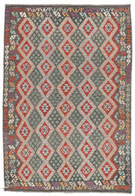205X300 Kilim Afghan Old Style Rug Rug Oriental Brown/Dark Red (Wool, Afghanistan)