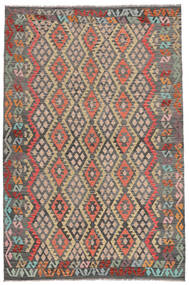  Kilim Afghan Old Style Rug 198X303 Authentic
 Oriental Handwoven Dark Brown/Dark Grey (Wool, Afghanistan)