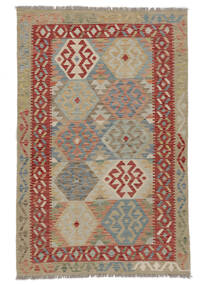  Kilim Afghan Old Style Rug 117X181 Wool Brown/Dark Red Small 
