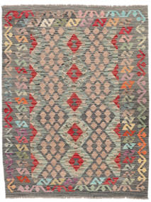  Oriental Kilim Afghan Old Style Rug Rug 129X167 Brown/Dark Yellow (Wool, Afghanistan)