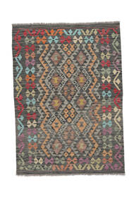  Kilim Afghan Old Style Rug 123X169 Wool Rug Brown/Black Small Rug 