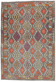 Kilim Afghan Old Style Rug Rug 206X297 Brown/Dark Grey (Wool, Afghanistan)