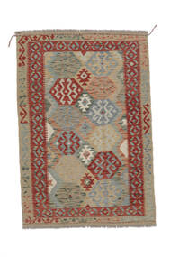  Kilim Afghan Old Style Rug 119X174 Wool Brown/Dark Red Small 