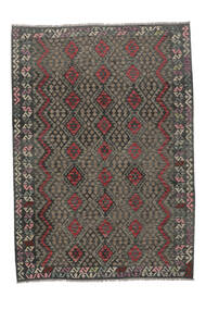  Kilim Afghan Old Style Rug 213X301 Authentic
 Oriental Handwoven Black/Brown (Wool, )