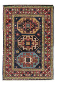  Kazak Rug 99X146 Authentic
 Oriental Handknotted Dark Brown/White/Creme (Wool, Afghanistan)