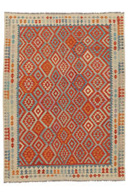  Kilim Afghan Old Style Rug 212X287 Authentic
 Oriental Handwoven Dark Red/Orange (Wool, )