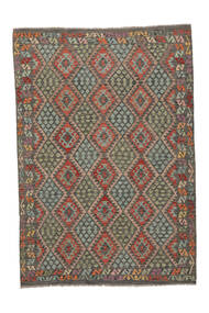  Kilim Afghan Old Style Rug 203X289 Authentic
 Oriental Handwoven Brown/Black (Wool, )