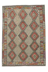  Oriental Kilim Afghan Old Style Rug Rug 208X289 Brown/Dark Yellow (Wool, Afghanistan)