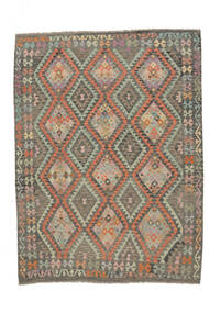 Kilim Afghan Old Style Rug 211X281 Authentic
 Oriental Handwoven Dark Brown/White/Creme (Wool, Afghanistan)