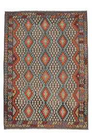 251X346 Kilim Afghan Old Style Rug Rug Authentic
 Oriental Handwoven Black/Brown Large (Wool, Afghanistan)