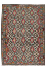  Kilim Afghan Old Style Rug 256X346 Authentic
 Oriental Handwoven Brown/Black Large (Wool, )