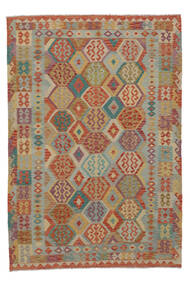  Kilim Afghan Old Style Rug 205X297 Authentic
 Oriental Handwoven Brown/Dark Yellow (Wool, )