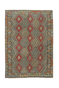 216X298 Kilim Afghan Old Style Rug Oriental Brown/Dark Yellow (Wool, Afghanistan)