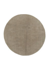  Handloom - Secondary Rug Ø 150 Modern Round White/Creme/Dark Brown (Wool, India)