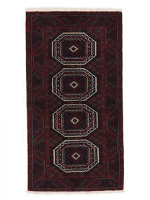  Persian Baluch Rug Rug 100X195 Black (Wool, Persia/Iran)