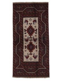 Authentic
 Rug Baluch Rug 94X193 Black/Brown (Wool, Persia/Iran)