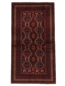 Baluch Rug Rug 109X203 Black/Dark Red (Wool, Persia/Iran)