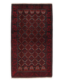 Baluch Rug Rug 108X192 Black/Dark Red (Wool, Persia/Iran)