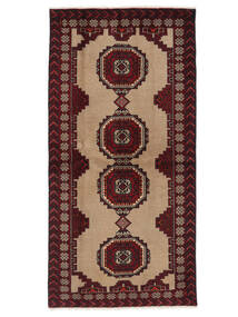  Baluch Rug 102X207 Authentic
 Oriental Handknotted White/Creme/Black (Wool, Persia/Iran)