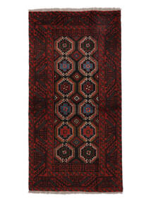 Authentic
 Rug Baluch Rug 97X189 Black/Dark Red (Wool, Persia/Iran)