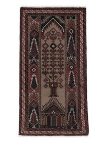 Authentic
 Rug Baluch Rug 98X184 Black/Brown (Wool, Persia/Iran)