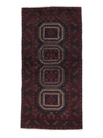  Persian Baluch Rug 93X189 Black (Wool, Persia/Iran)