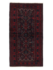  Persian Baluch Rug 107X203 Black (Wool, Persia/Iran)