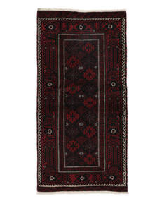  Persian Baluch Rug Rug 95X188 Black (Wool, Persia/Iran)
