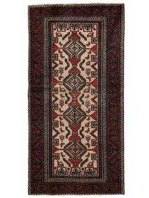Authentic
 Rug Baluch Rug 98X195 Black/Brown (Wool, Persia/Iran)