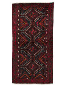  Baluch Rug 99X193 Authentic
 Oriental Handknotted Black/Dark Red (Wool, )
