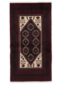  Persian Baluch Rug Rug 95X182 Black (Wool, Persia/Iran)