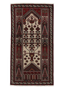  Baluch Rug 104X192 Authentic
 Oriental Handknotted Black/Brown (Wool, )