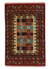  Turkaman Rug 85X127 Authentic
 Oriental Handknotted Black/White/Creme (Wool, Persia/Iran)