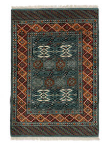  Turkaman Rug 104X148 Authentic
 Oriental Handknotted Black/White/Creme (Wool, Persia/Iran)