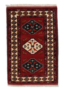  Turkaman Rug 85X128 Authentic Oriental Handknotted Black/White/Creme (Wool, Persia/Iran)