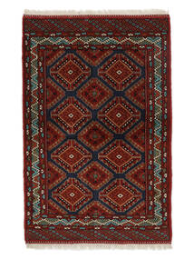  Persian Turkaman Rug Rug 84X126 Black/Dark Red (Wool, Persia/Iran)