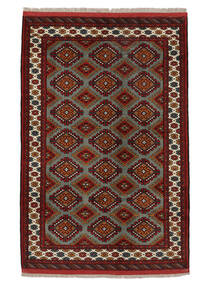  Turkaman Rug 132X196 Authentic
 Oriental Handknotted Black/White/Creme (Wool, Persia/Iran)