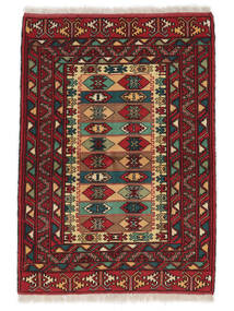 Oriental Turkaman Rug 85X119 Black/Dark Red (Wool, Persia/Iran)