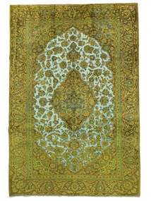  Colored Vintage Rug 228X337 Vintage Persian Wool Rug Dark Yellow/Green Rug 