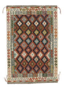  Kilim Afghan Old Style Rug 122X185 Authentic
 Oriental Handwoven Brown/Black (Wool, )