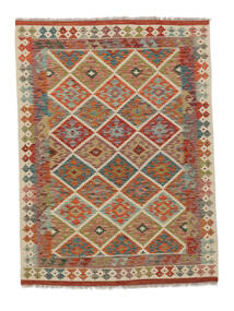  Kilim Afghan Old Style Rug 148X202 Authentic
 Oriental Handwoven Dark Brown/White/Creme (Wool, Afghanistan)