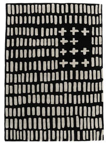 Count Down 160X230 Black/Off White Wool Rug Rug 