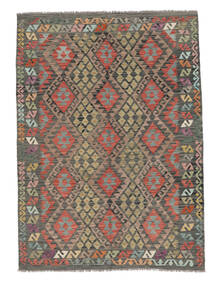 Kilim Afghan Old Style Rug 179X251 Brown/Black (Wool, Afghanistan)
