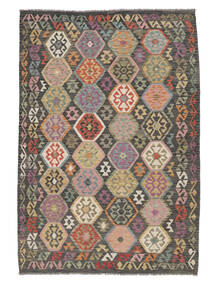  Kilim Afghan Old Style Rug 198X292 Authentic
 Oriental Handwoven Dark Brown/Black (Wool, Afghanistan)