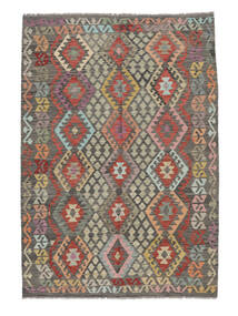 Kilim Afghan Old Style Rug Rug 179X259 Black/Brown (Wool, Afghanistan)