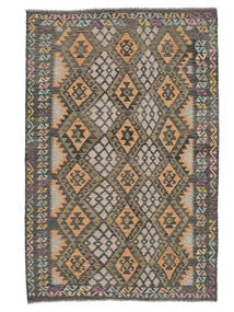 Kilim Afghan Old Style Rug Rug 207X309 Brown/Black (Wool, Afghanistan)