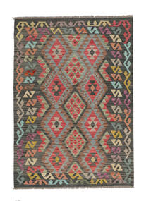  Kilim Afghan Old Style Rug 127X180 Authentic
 Oriental Handwoven Black/Brown (Wool, )