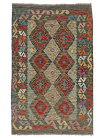  Oriental Kilim Afghan Old Style Rug 114X175 Brown/Black (Wool, Afghanistan)